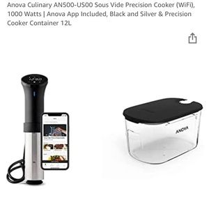 NEW IN BOX Anova Culinary AN500 US00 Sous Vide Precision Cooker & Container